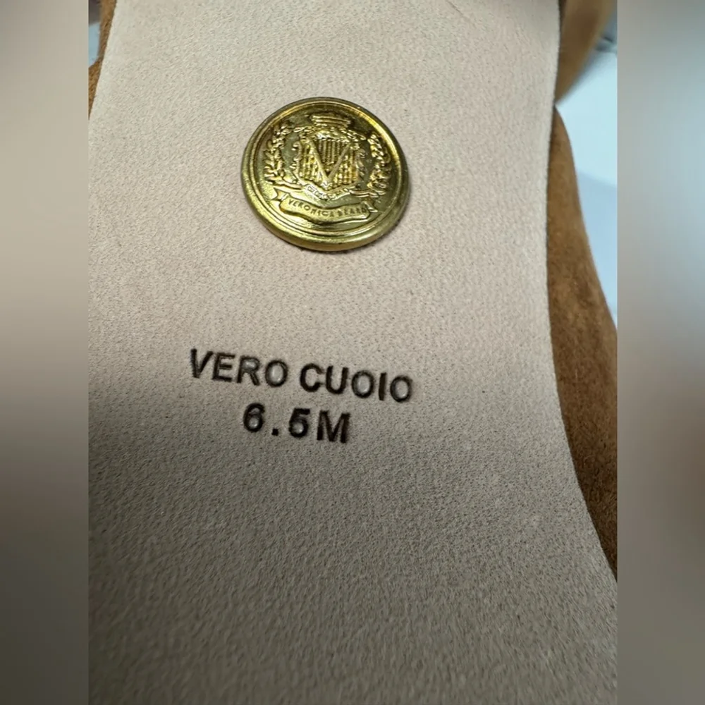 NIB- Veronica Beard Cecile Tan and Black Mules - Picture 6 of 7